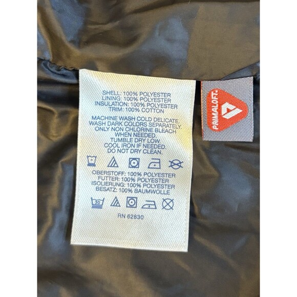 LANDS END Primaloft Quilted Jacket Coat Black Women 24W Insulated Zip Pockets - Picture 12 of 15